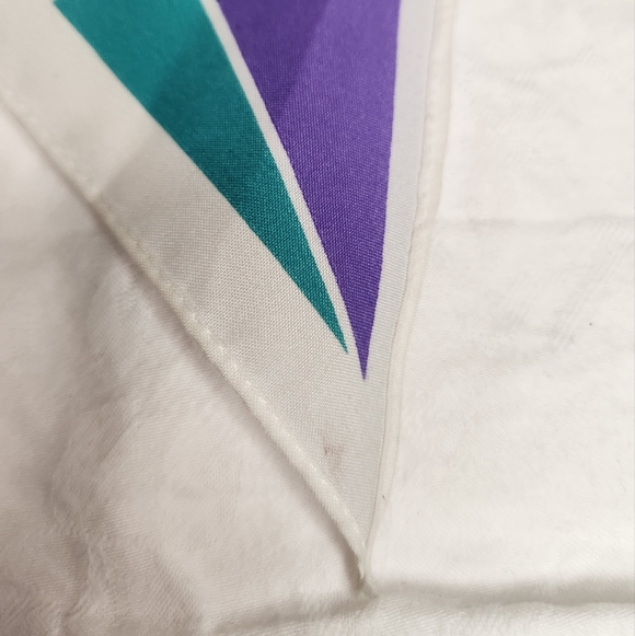 80s Monique Martin Stripe Neck Scarf - Picture 7 of 8